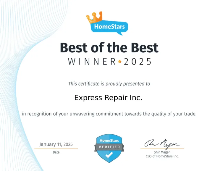 Express Repair Best of Award in 2025 HomeStar